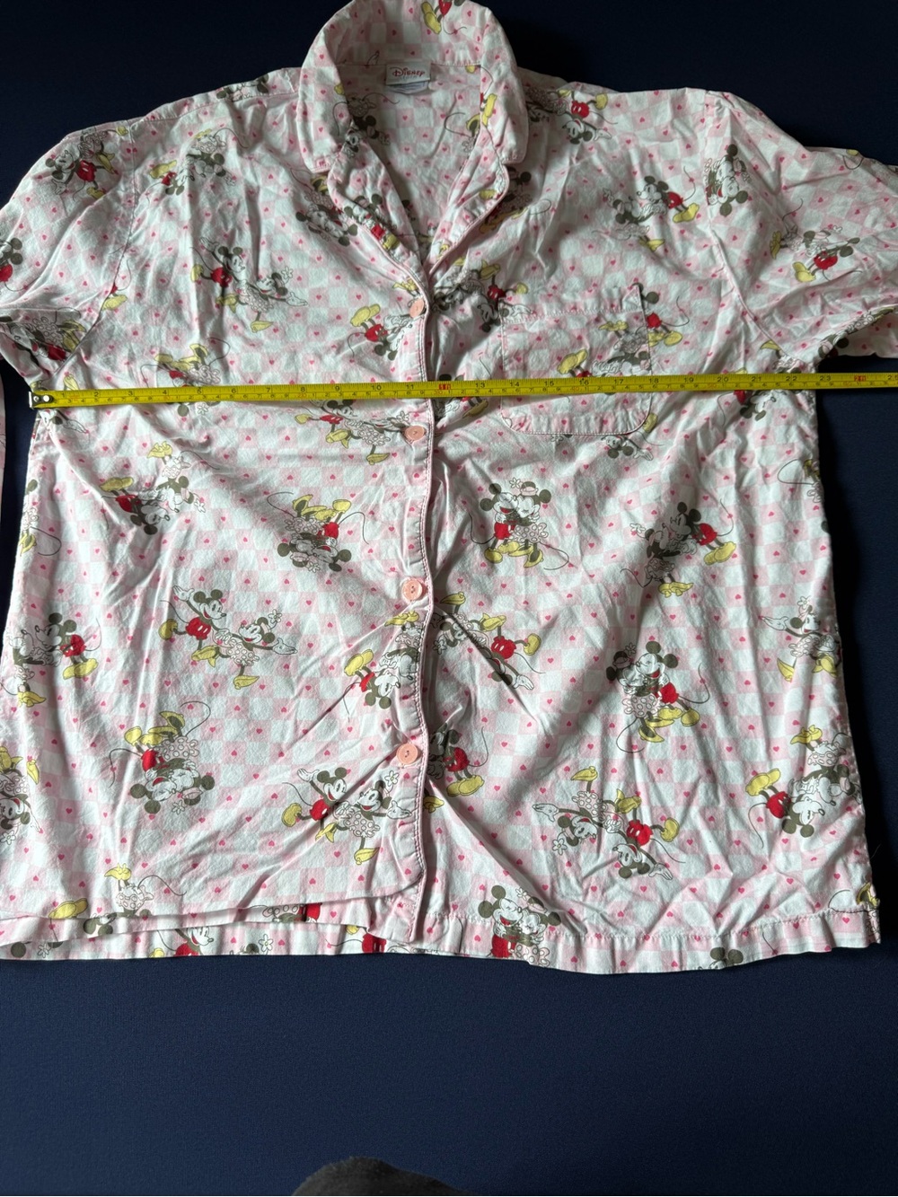 Vintage Disney Store Mickey & Minnie Mouse Pajama Set Pink Women’s Large - Picture 9 of 12